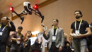 Perry flies a DJI Inspire 1 flying platform during the 2015 International Consumer Electronics Show in Las Vegas