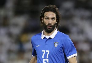 Georgios Samaras jugando contra de Qatar Al- Sadd en la Liga de Campeones de la AFC el pasado 4 marzo del 2015