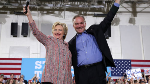 Clinton y Kaine en un evento de campaña en Virginia Alex Wong / Getty Images