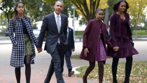 Michelle Obama hizo muchas referencias a sus hijas durante el dicurso. GETTY IMAGES