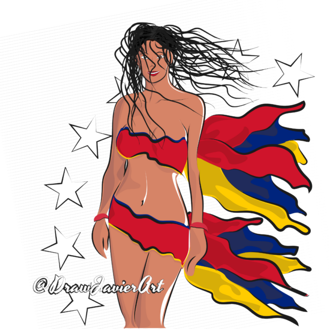 Mujer Venezolana| @DrawJavierArt - @erlinb | Mayo, 2021 Drawjavierart.com |Seryhumano.com